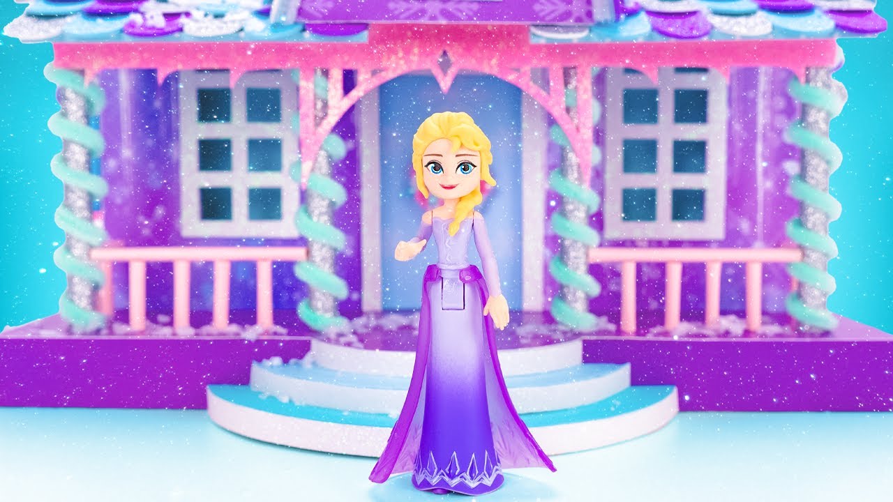 Building Elsa's Cozy Winter House ❄️🏠 Sparkling Step-by-Step Tutorial