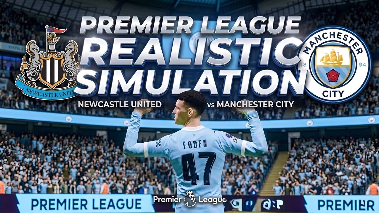 4K | PES 2026 Ultra Realism Gameplay | Manchester City vs Newcastle | Premier League Mod