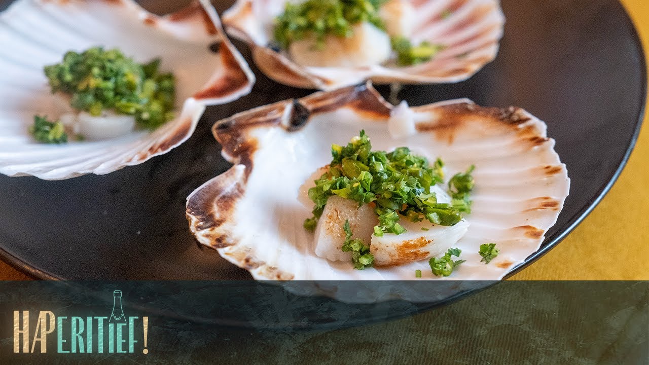 Coquilles met salsa van pistache - Hapje | HAPeritief!