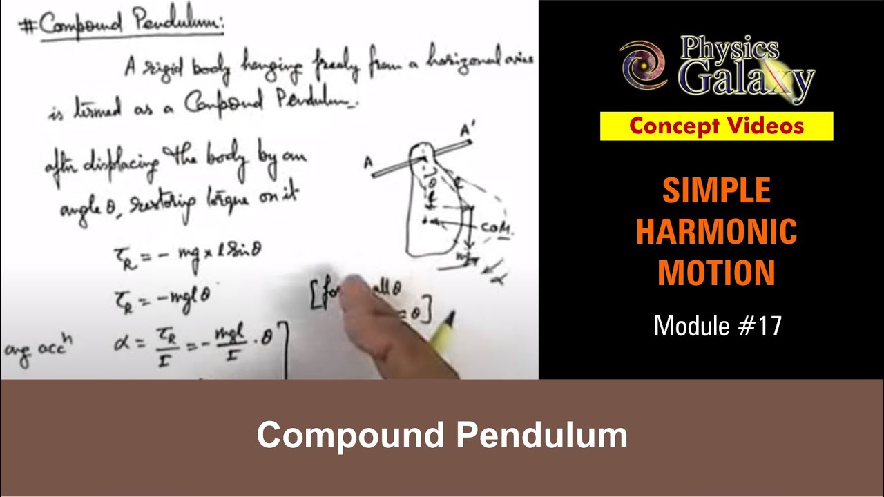 Class 11 Physics | Simple Harmonic Motion | #17 Compound Pendulum | For JEE & NEET