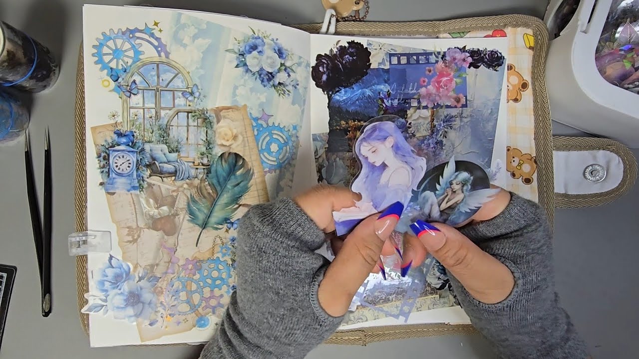 [ASMR] 약간 대비되는 블루 테마🩵💙 ㅣ 감성다꾸 ㅣ journaling ㅣ journal #journaling #journal #asmr 