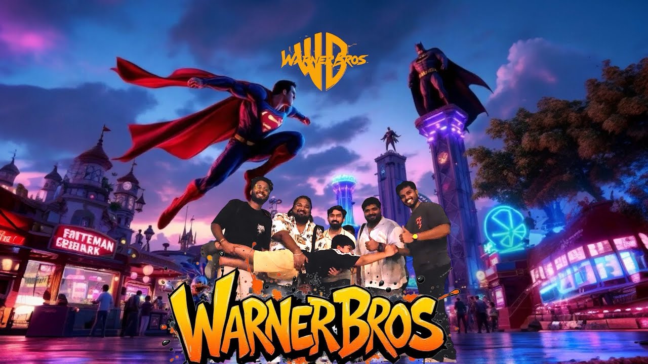 Vlog 4 - Warner Bros Abu Dhabi (4k) | Just the Boys Vibing🎢 | @Amrithrajvlogs 