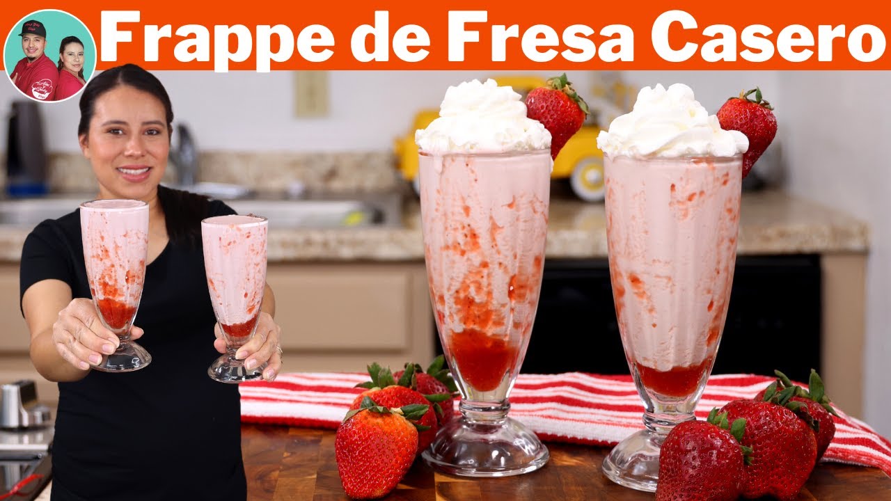 FRAPPE de FRESA a Mi ESTILO con SOLO 5 INGREDIENTES | Sorprende a los Peques de la Casa |