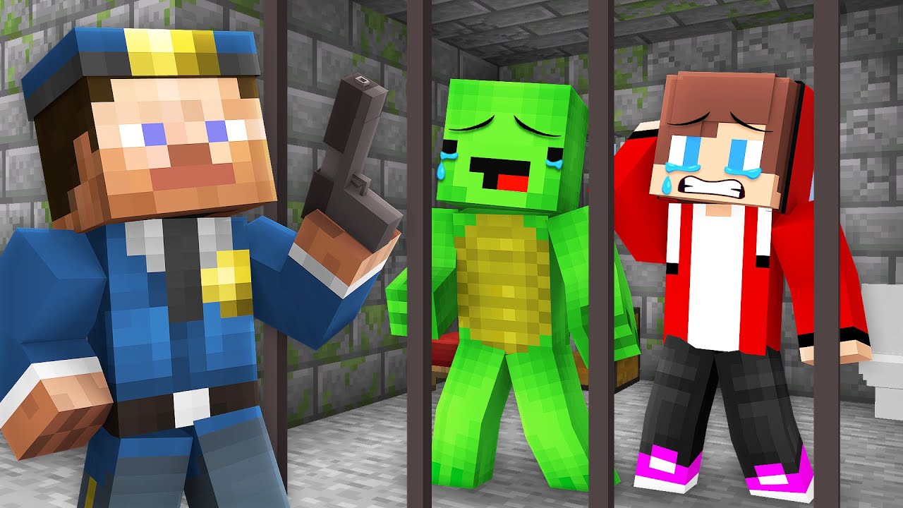 Mikey and JJ Prison Escape Challenge - Maizen Minecraft Animation