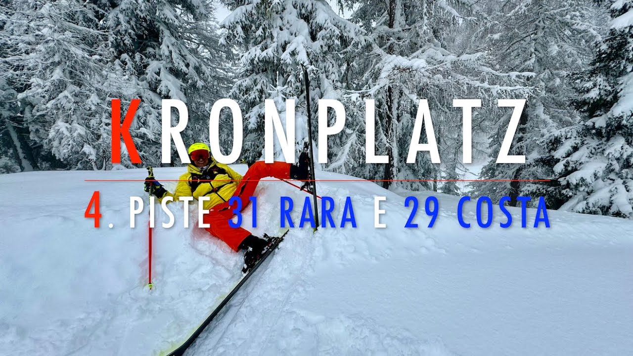 4K 🔴 KRONPLATZ SKI 🔴 4. Piste 31 Rara e 29 Costa (blu) 🔴 Day 1 🔴 6.3.2024