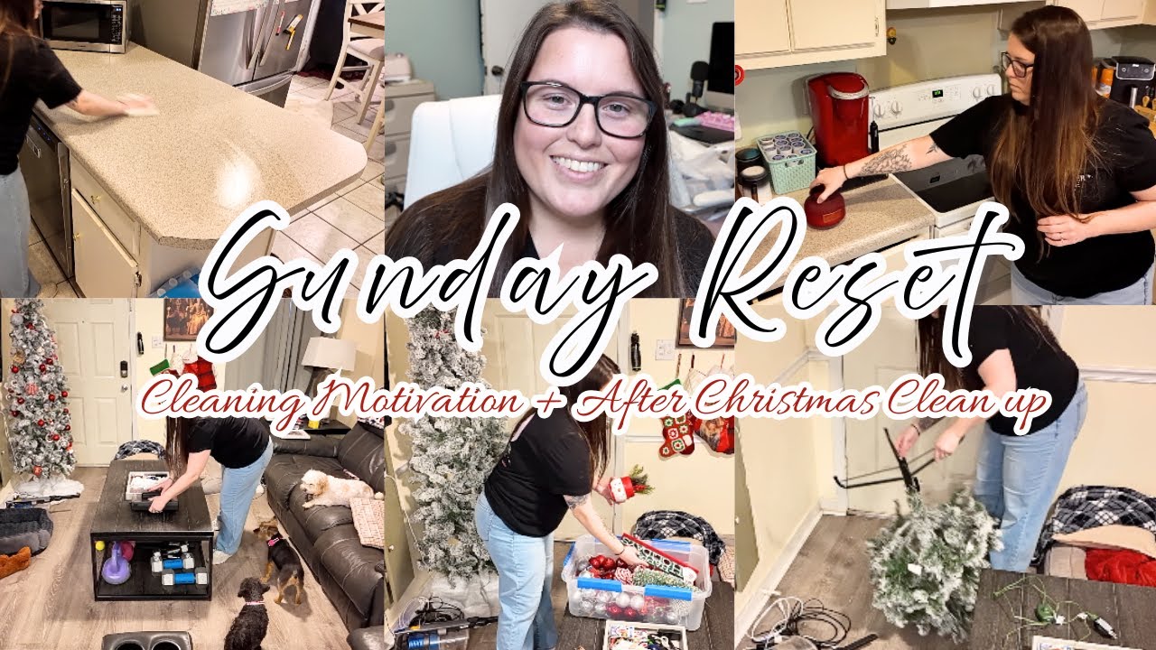SUNDAY RESET // CLEANING MOTIVATION // CHRISTMAS DECORATION CLEANUP