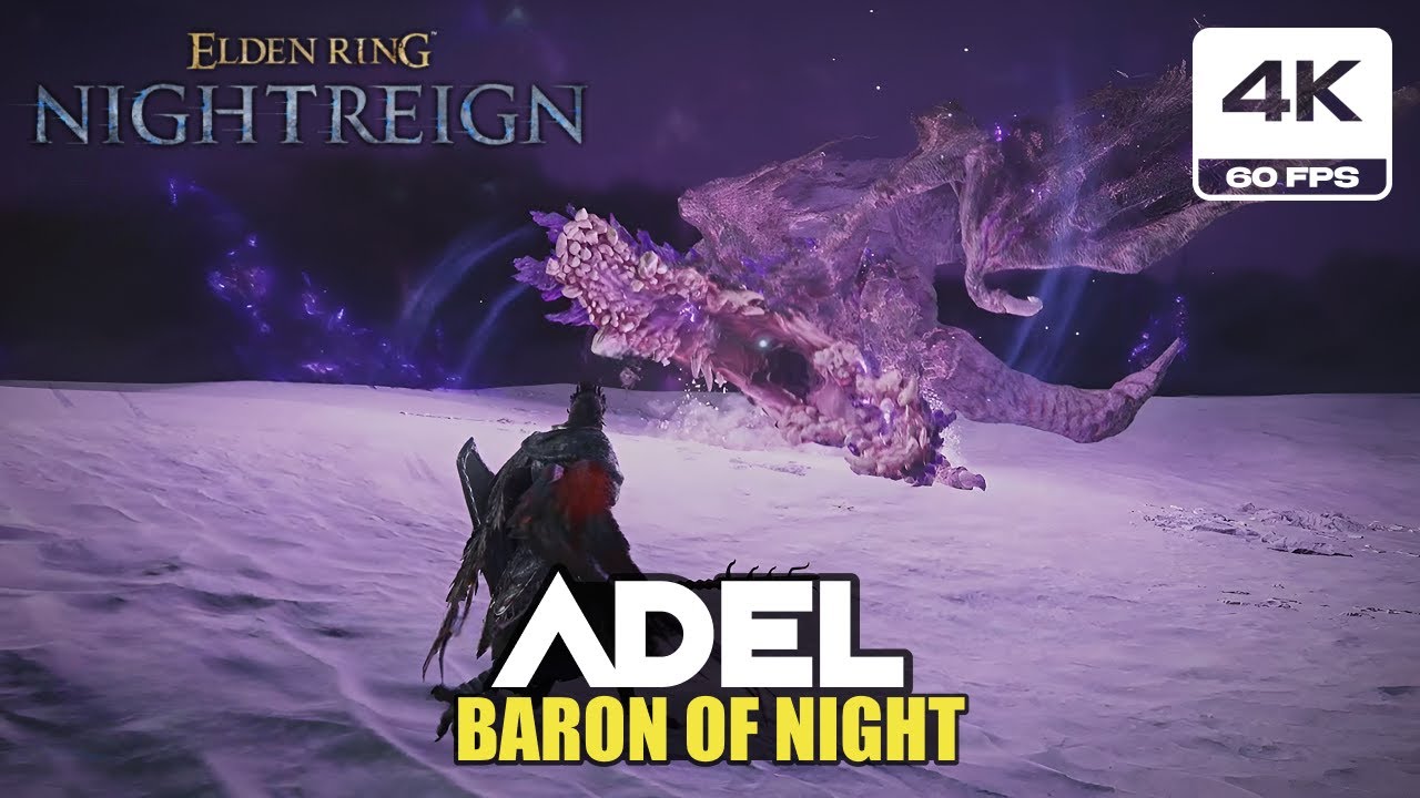 Elden Ring Nightreign - Adel Baron of Night [Everdark Sovereign] Boss Fight (4K 60FPS PC)