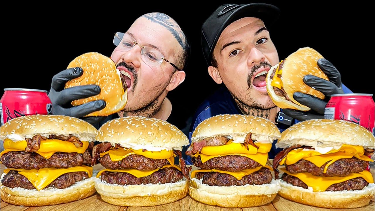 #611 COMENDO HAMBÚRGUER ARTESANAL NA CHURRASQUEIRA E COCA COLA.