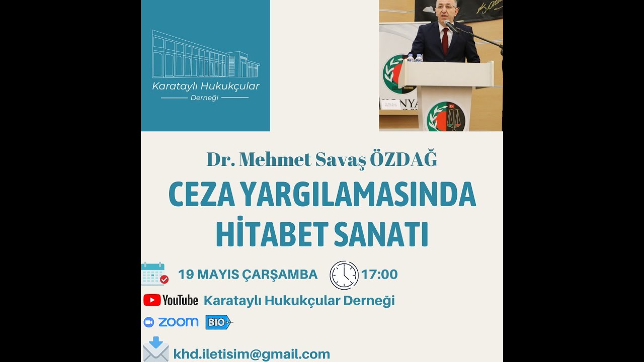 Ceza Yargılamasında Hitabet Sanatı | Dr. Mehmet Savaş ÖZDAĞ