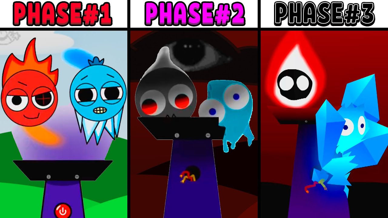 All Phases in New Incredibox Sprunki 4 of Firecy and Icy: From Phase 1 to Phase 3