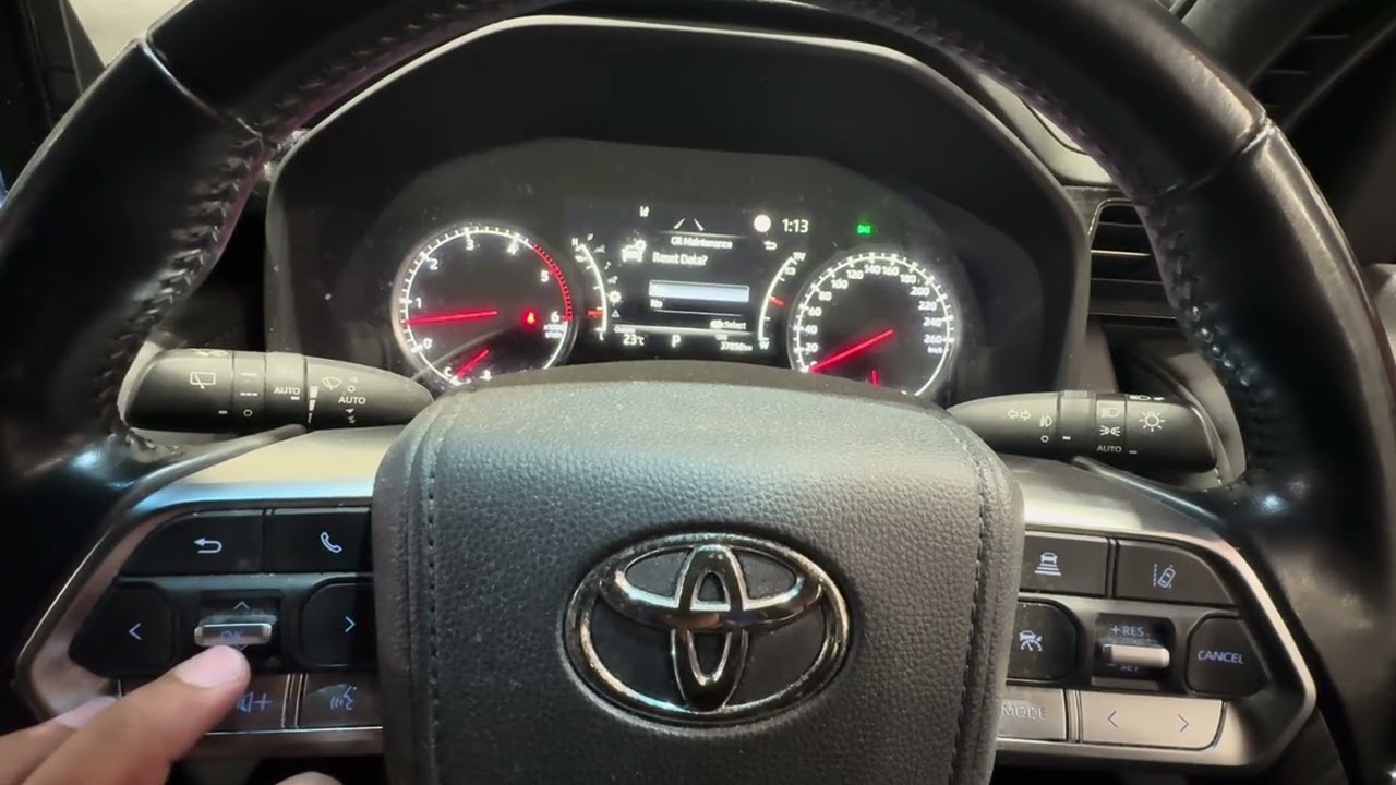 How to reset service reminder in Land cruiser GR-S (2023).