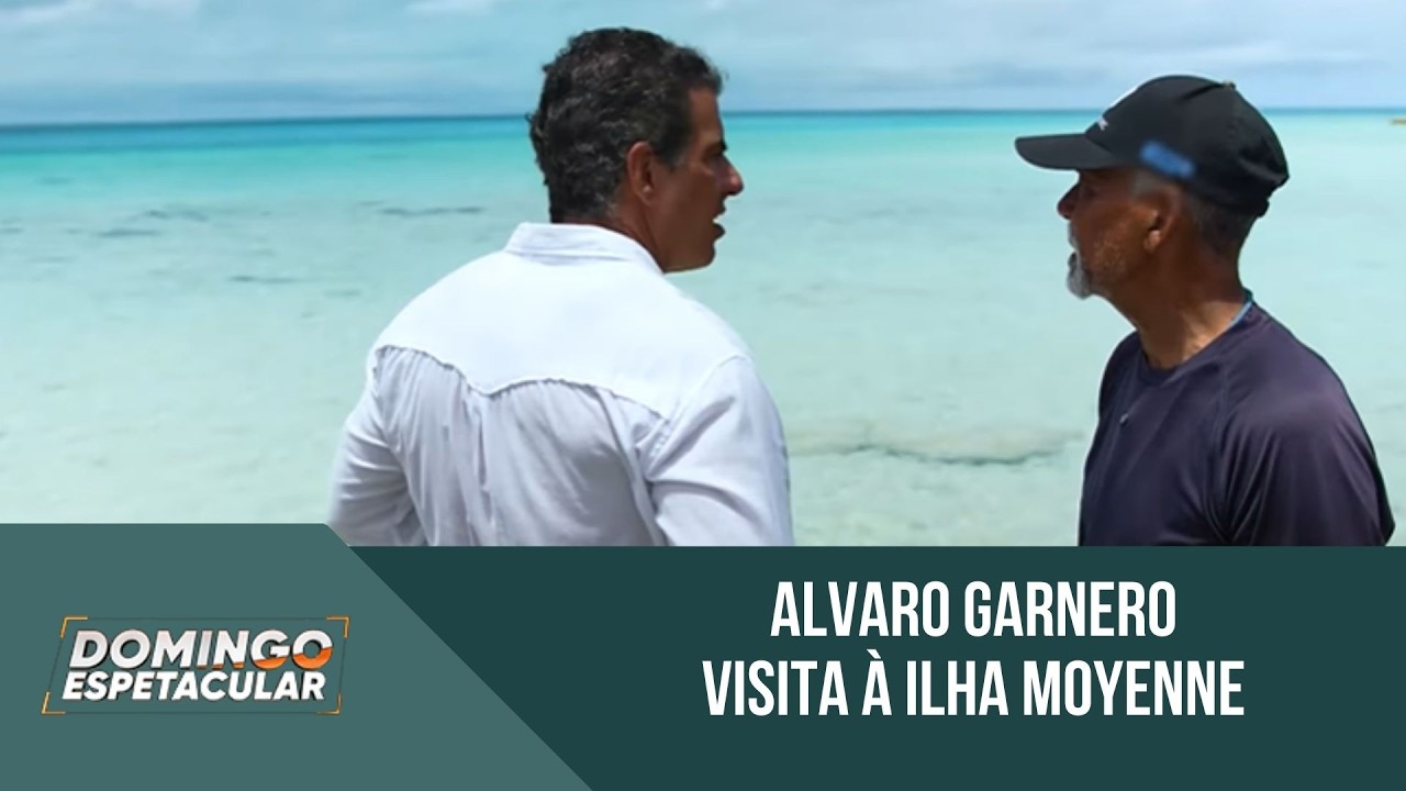 50 por 1: Alvaro Garnero fica frente a frente com o peixe gigante durante visita à Ilha Moyenne