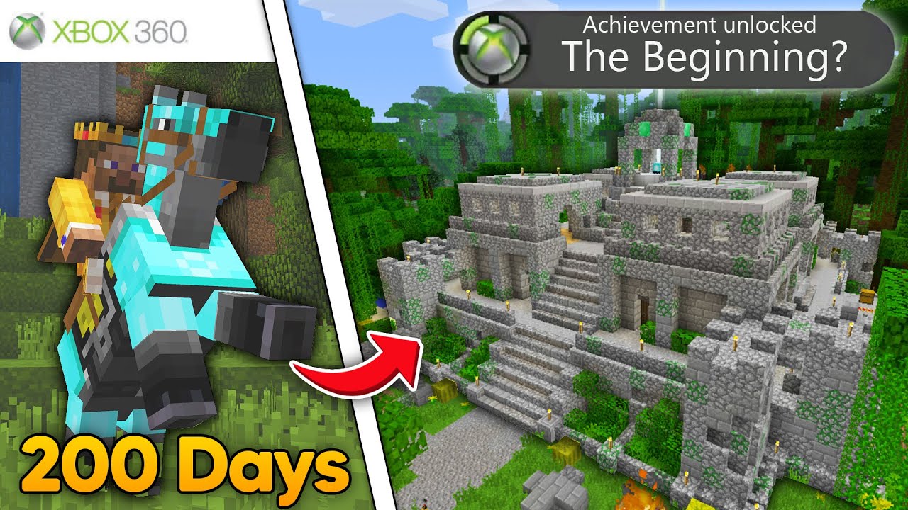 I Survived 200 DAYS In Minecraft: Xbox 360 Edition!