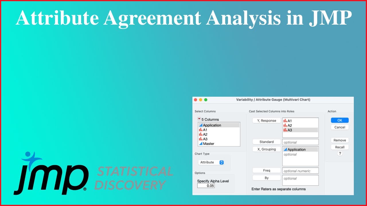 How to conduct Attribute Agreement Analysis in JMP