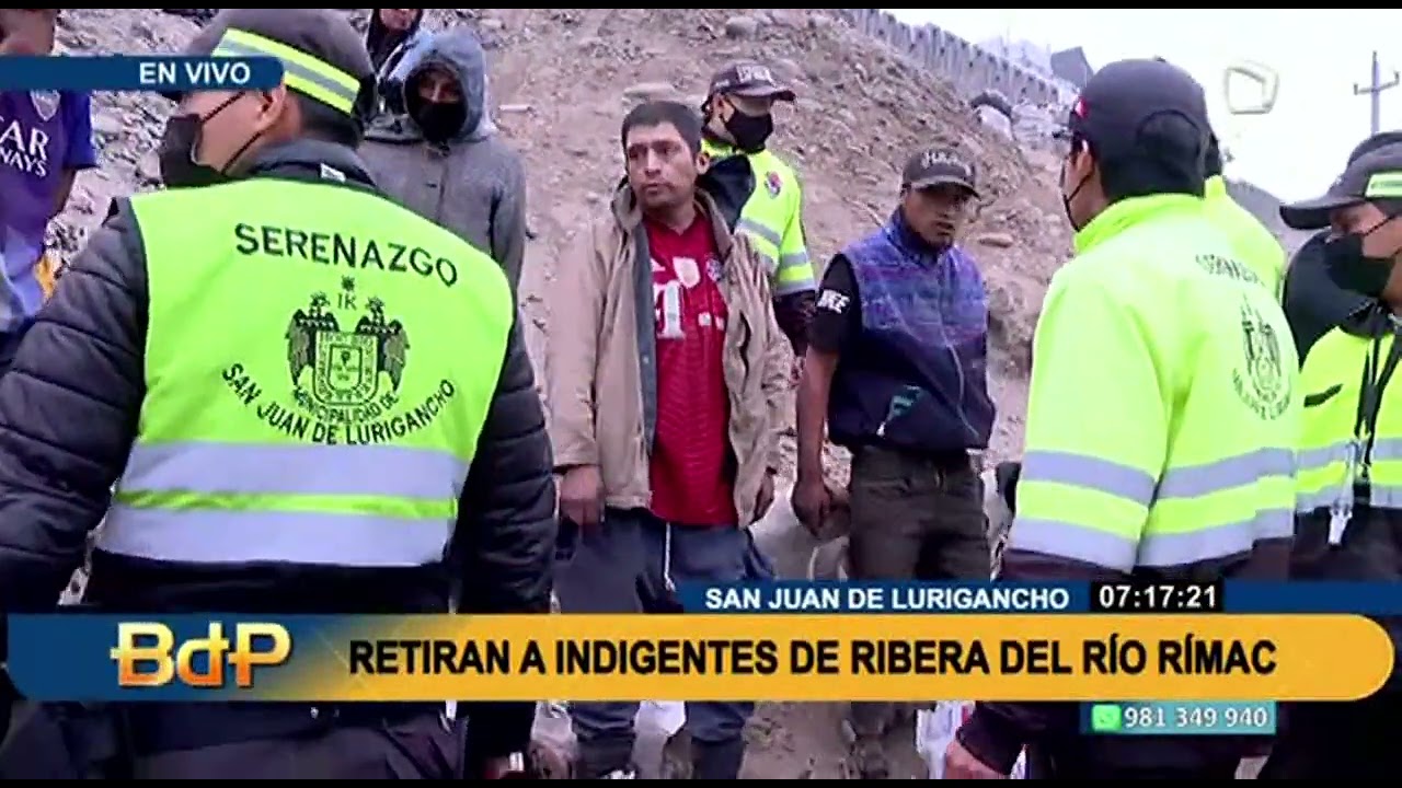 SJL: Retiran a indigentes y personas de mal vivir de ribera del río Rímac