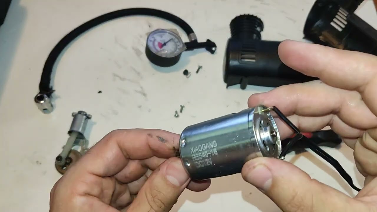 Reciclando motor de mini compresor. antes de tirar, recliclar