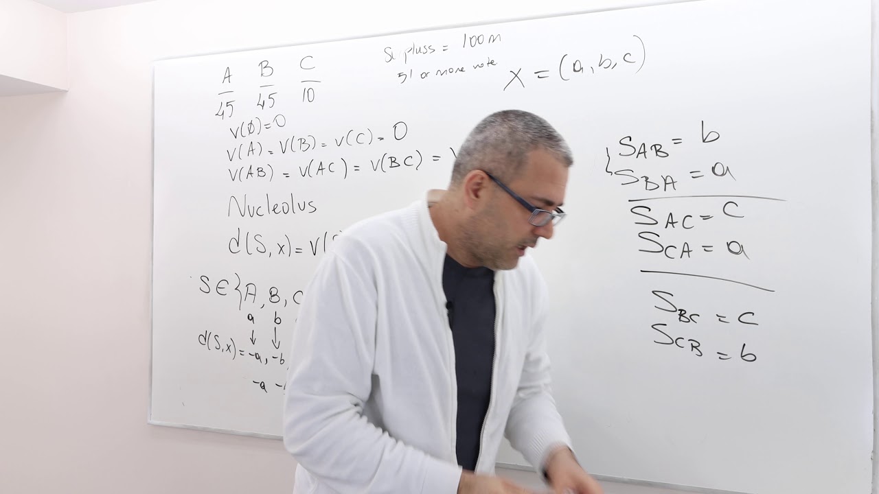 (AGT4E22) [Game Theory] Solving for Nucleolus: Cooperative Voting Game (description: missing parts)