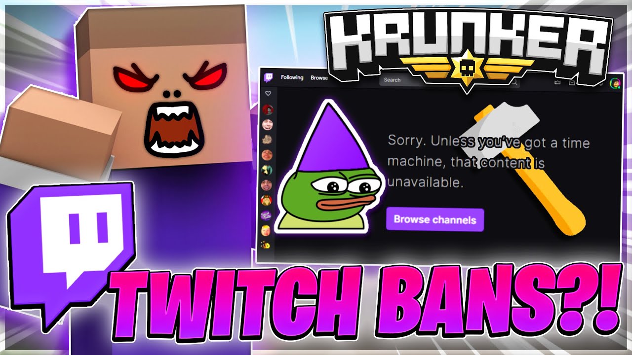 TWITCH IS BANNING KRUNKER.IO STREAMERS?.. (RIP)