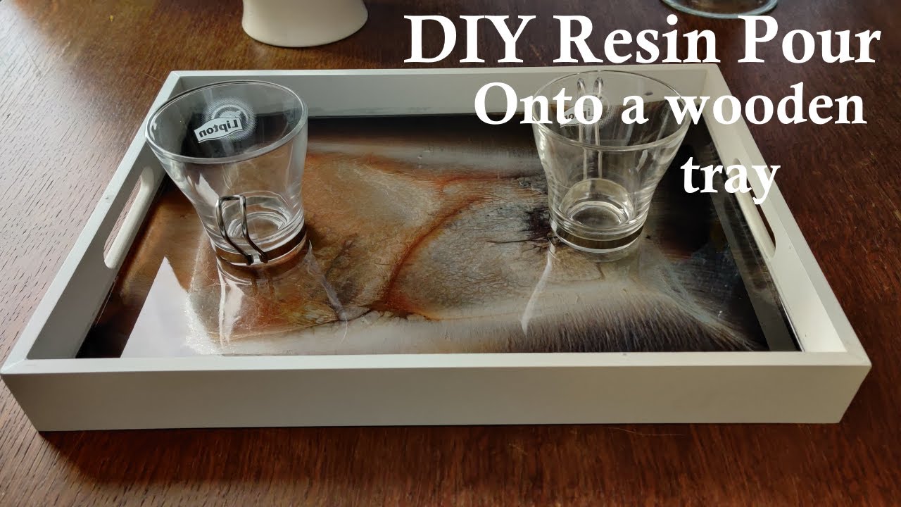 DIY Decorative wooden tray Resin Pour