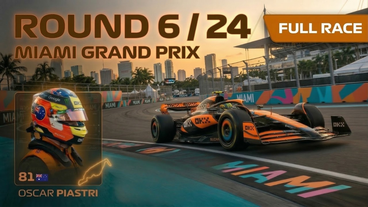🔴 LIVE - Miami GP Full Race From Pole | Piastri Career Mode #6.1