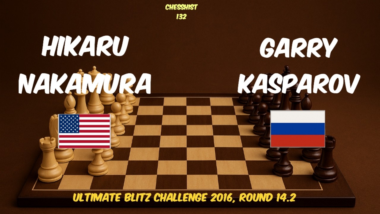 Garry Kasparov vs Hikaru Nakamura (Ultimate Blitz Challenge 2016, Round 14.2) #chess