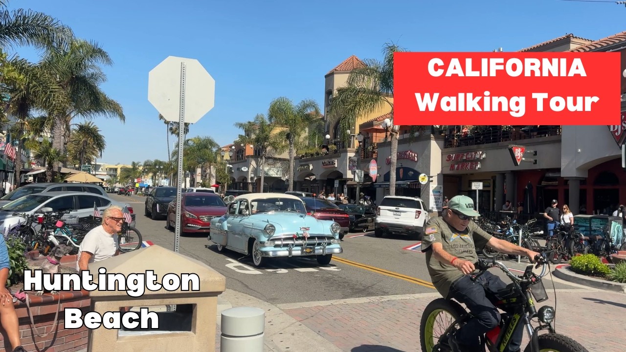 Walking Huntington Beach 🇺🇸 | California&rsquo;s Surf City USA [4K Beach Tour]