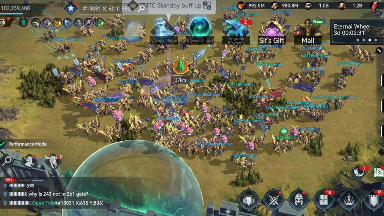 ⚔️FIELD FIGHT BETWEEN KGO AND HUSK IN ZONE 2 KVK4⚔️KD255 Vs KD259⚡zone 2 control 🥳 #gaming #vr