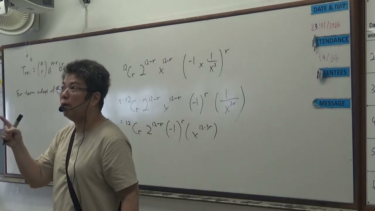 Chapter 6 : Binomial Theorem, General Term, Part 2