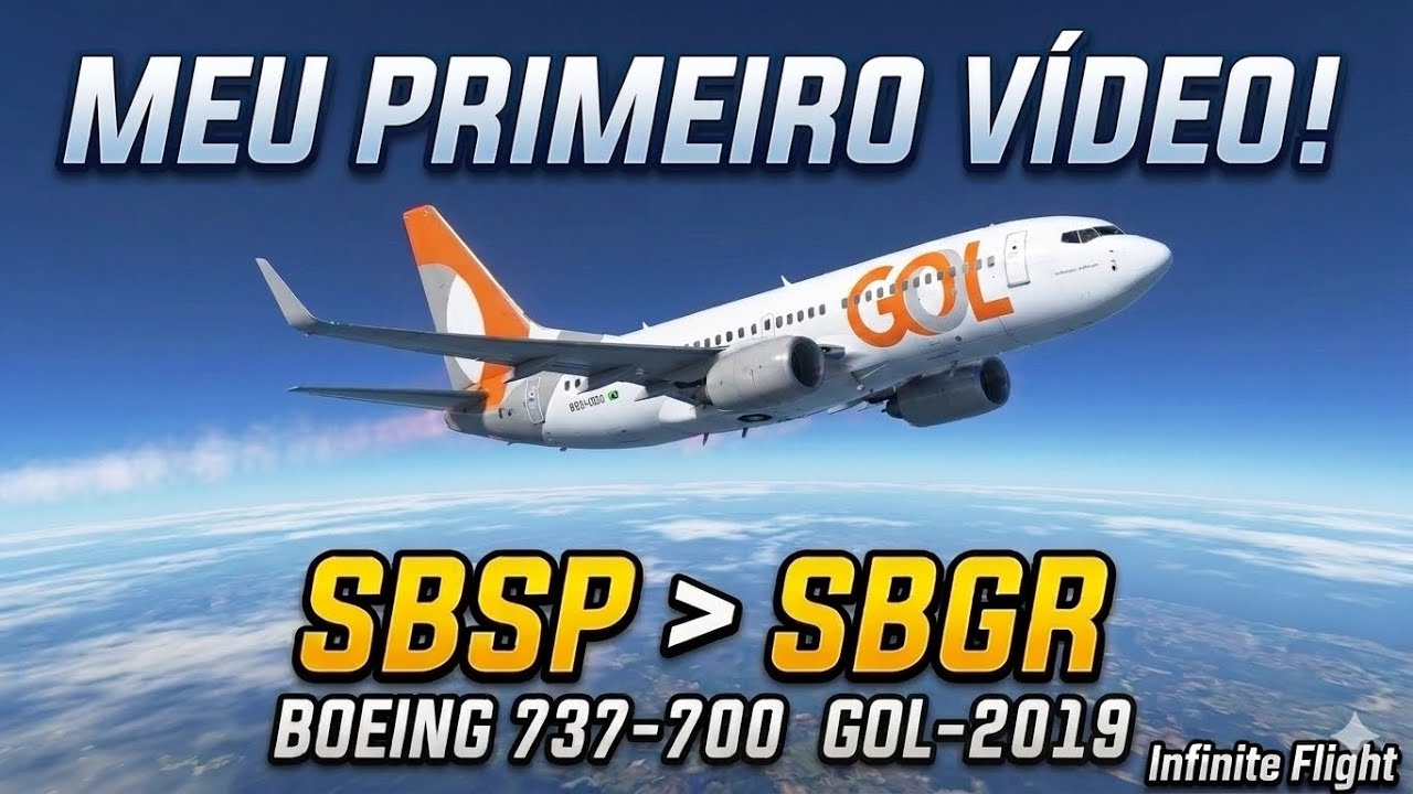 Primeiro vídeo do canal voo de SBSP-SBGR