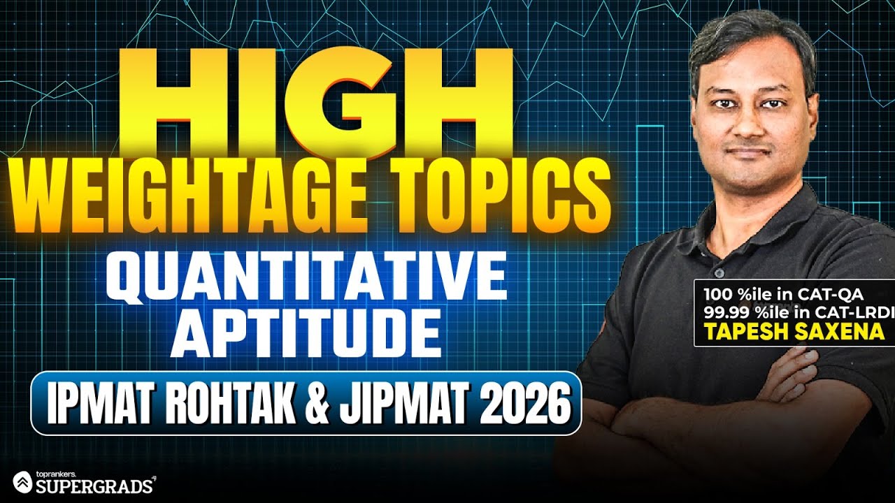 IPMAT Rohtak & JIPMAT 2026: High Weightage Quantitative Aptitude (QA) Topics | Score Boosting Topics