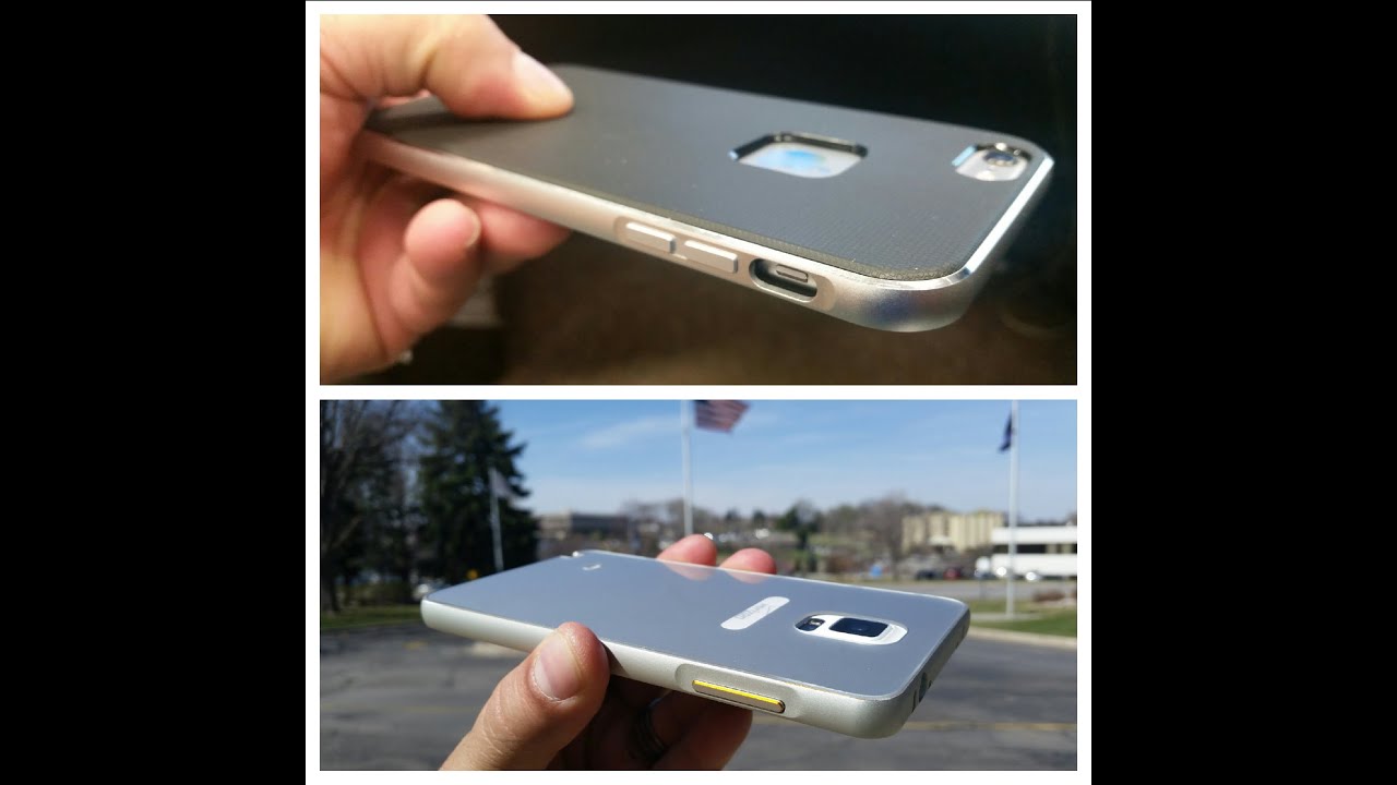 iPhone 6 Plus vs Note 4 - iLuv Metal case vs Tempered Glass