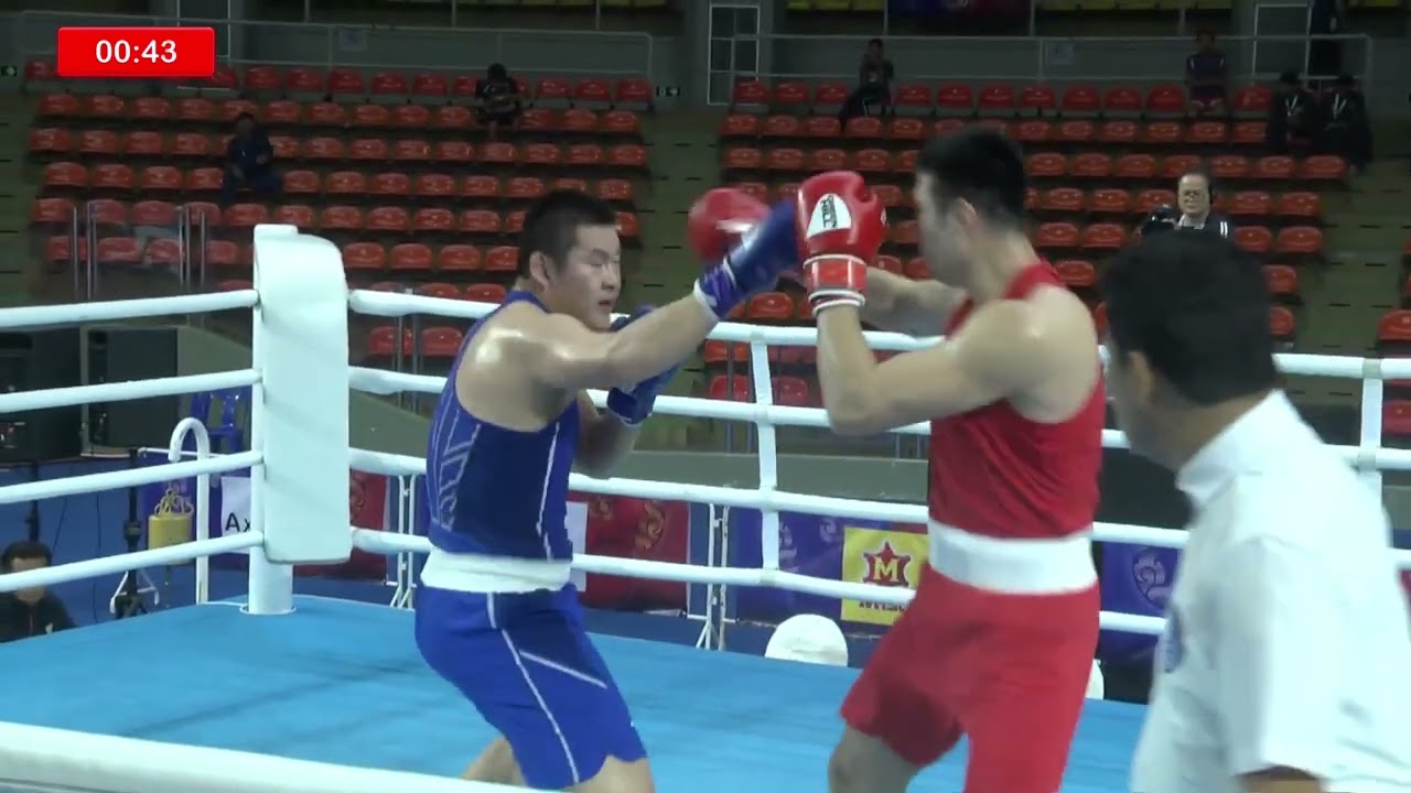 Bakhodir Jalolov (UZB) vs. Haipeng Mu (CHN) Asian Championships 2019 QF's (91+kg)
