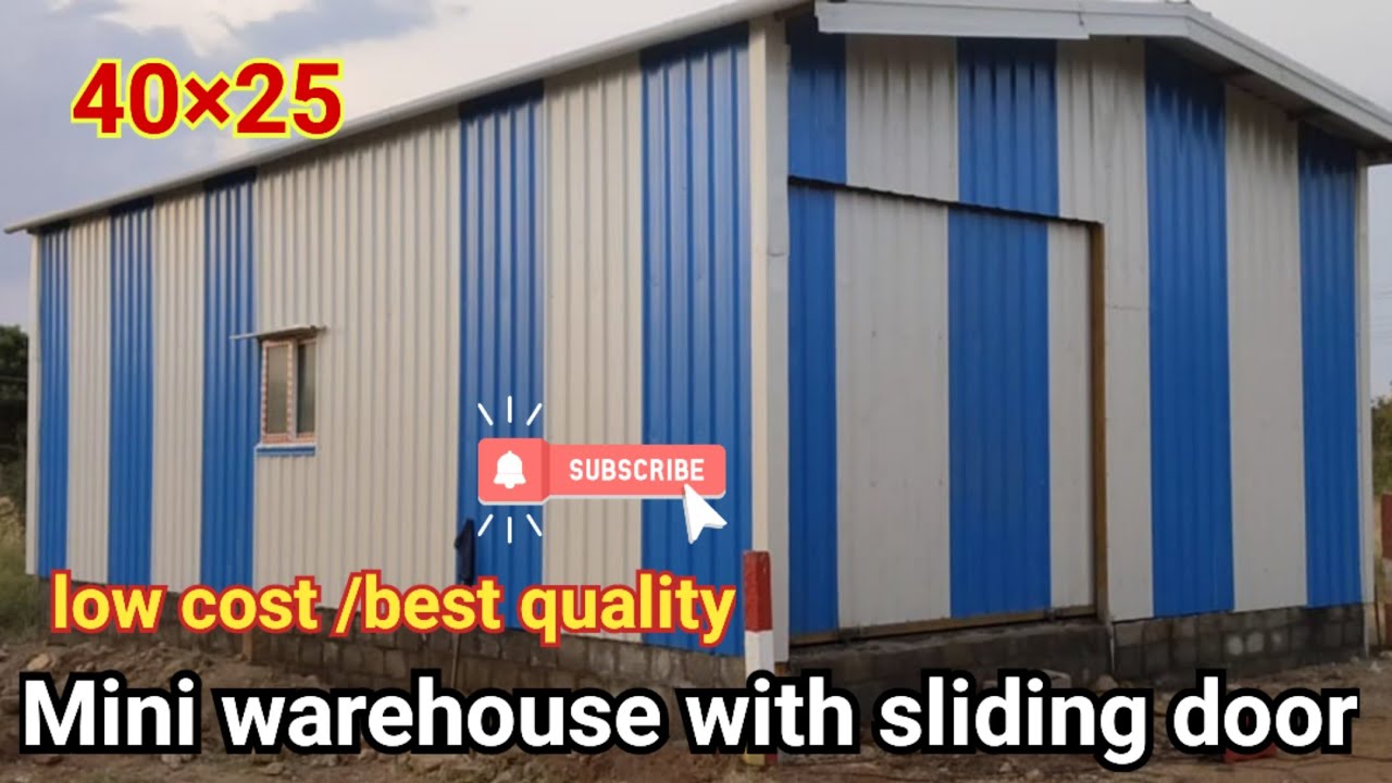 Mini warehouse with sliding door |40×25|Roof work in tamilnadu#metalroof #rooftruss #godownroofwork