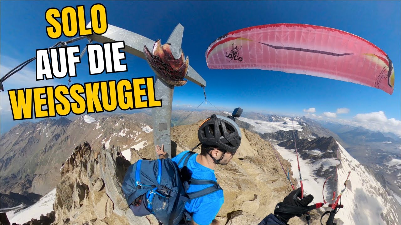 Hike and Fly Weißkugel (3738 m) / Hochtour und Thermikflug mit Basis über 4000 m