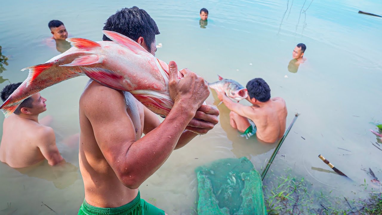 D&ugrave;ng 1 con c&aacute; m&egrave; 7 c&acirc;n l&agrave;m mồi c&acirc;u c&aacute; mương