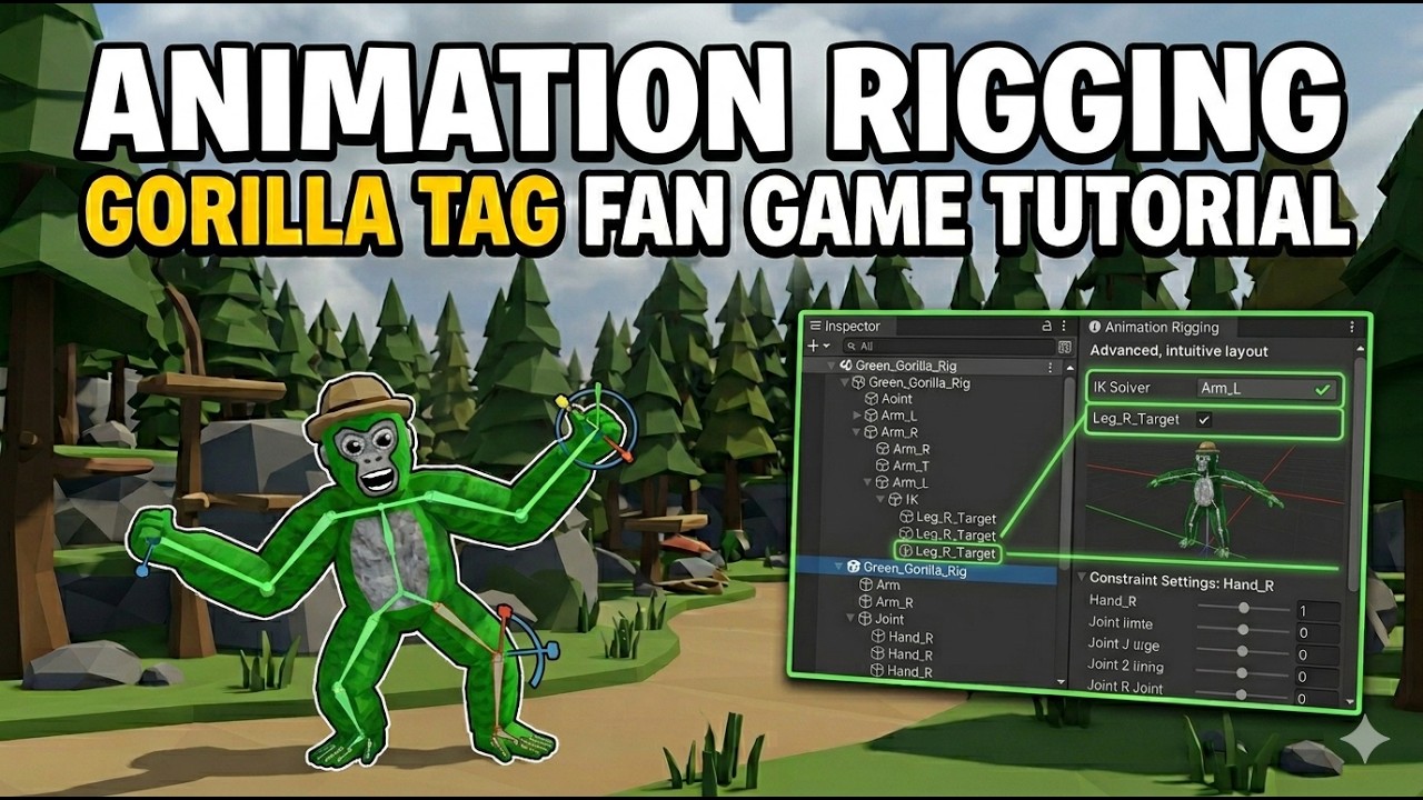 How to add ANIMATION RIGGING to your gorilla tag fan game