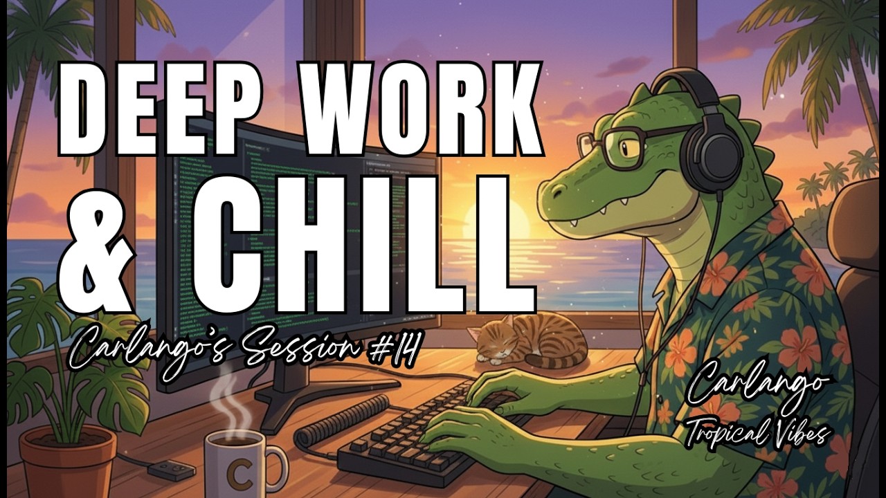 Deep Work & Chill 🥥 Tropical Lofi Hip Hop Mix [75 BPM] - Brazilian Bossa Beats for Coding & Studying