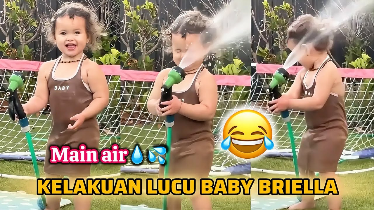 KELAKUAN LUCU BABY BRIELLA | KESEMPROT AIR KERAN🤣