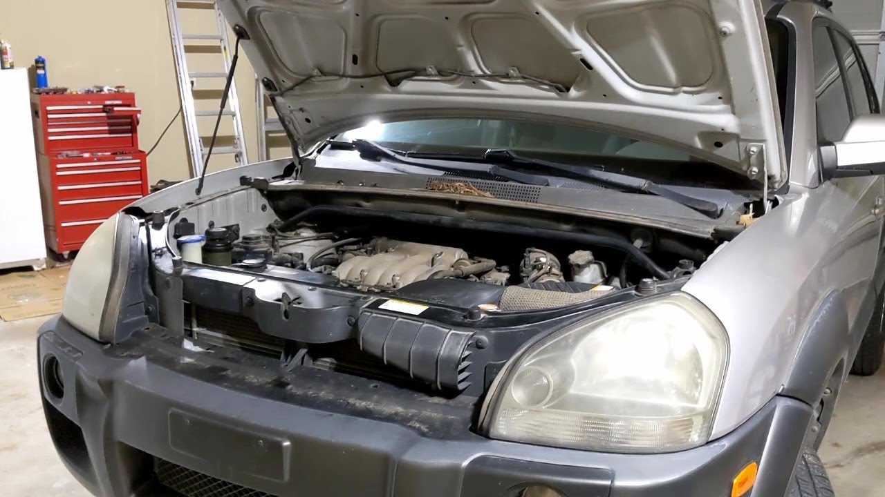 2006 V6 Hyundai Tuscon Starter Motor Replacement