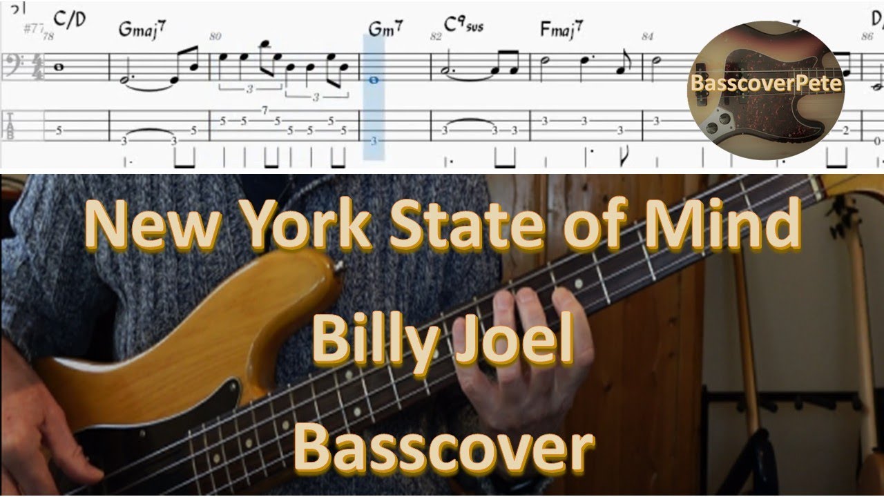 Billy Joel New York State Of Mind. Bass Cover Tabs Score Notation Chords Transcription