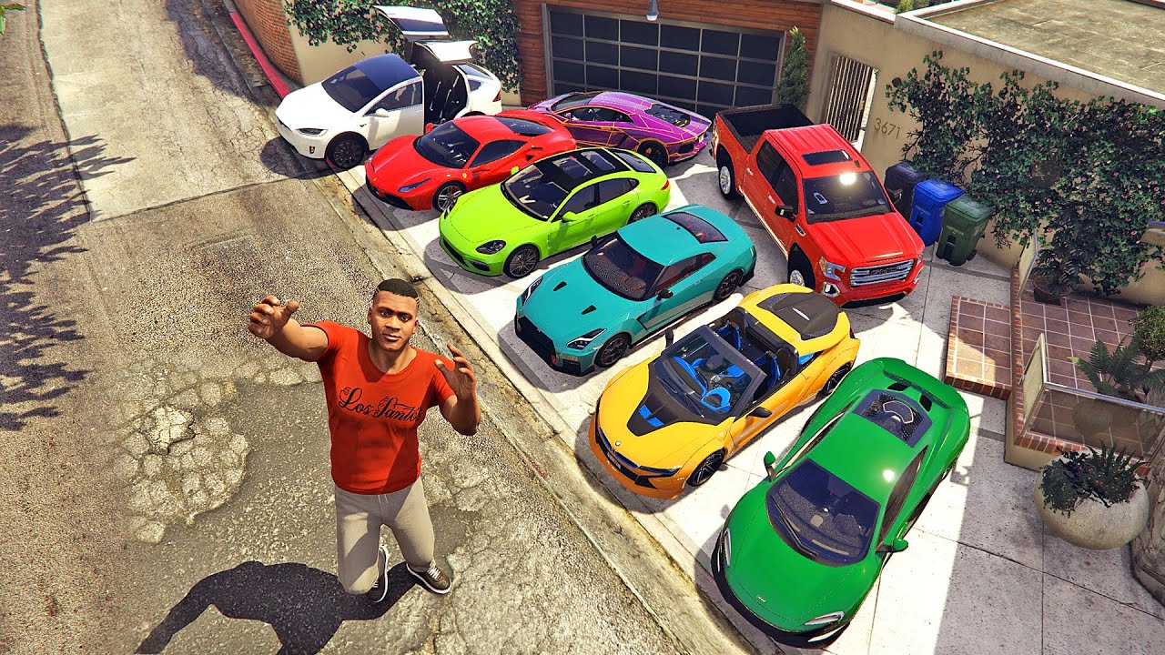 قراند 5 : جمع سيارات اليوتيوبرز الفاخرة | GTA V Collecting Youtubers Cars