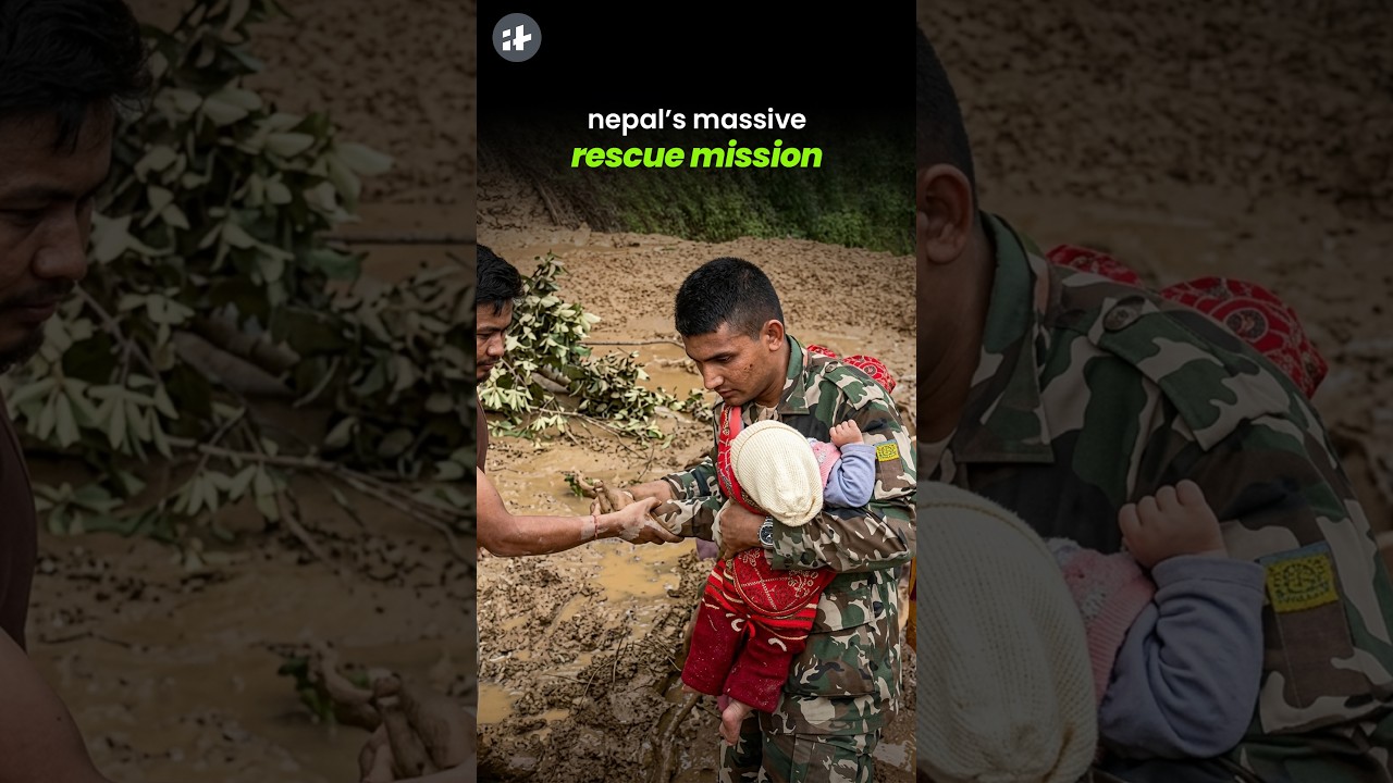 nepal army leads massive rescue after deadly floods #shorts