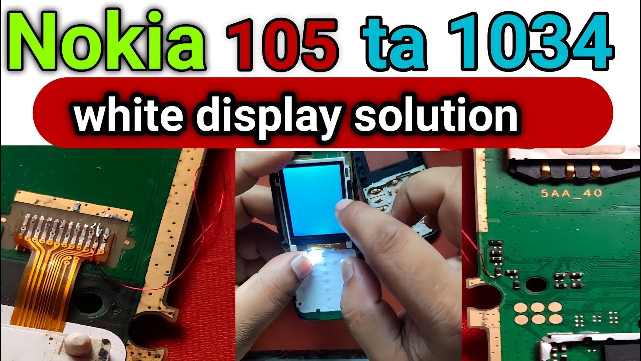 nokia 105 white display solution | nokia ta 1034 white display problem | nokia ta1034 graphic jumper