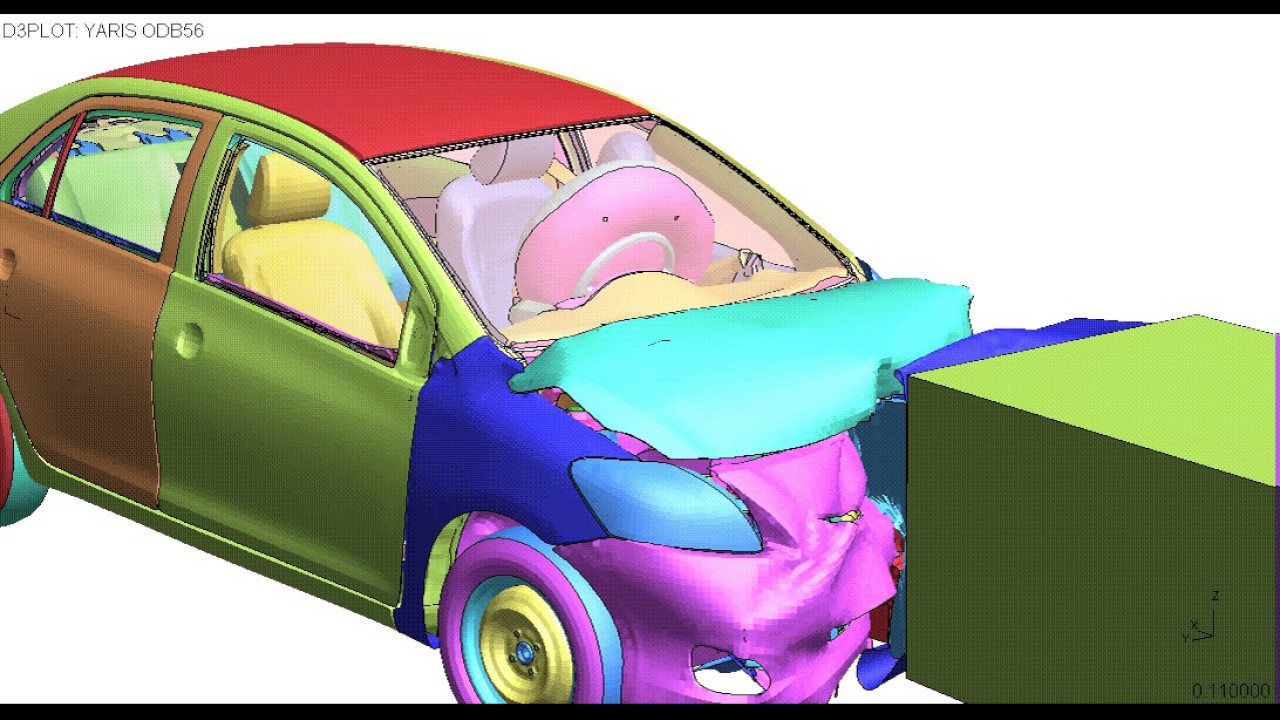 Yaris LS-Dyna ODB56 Crash Analysis