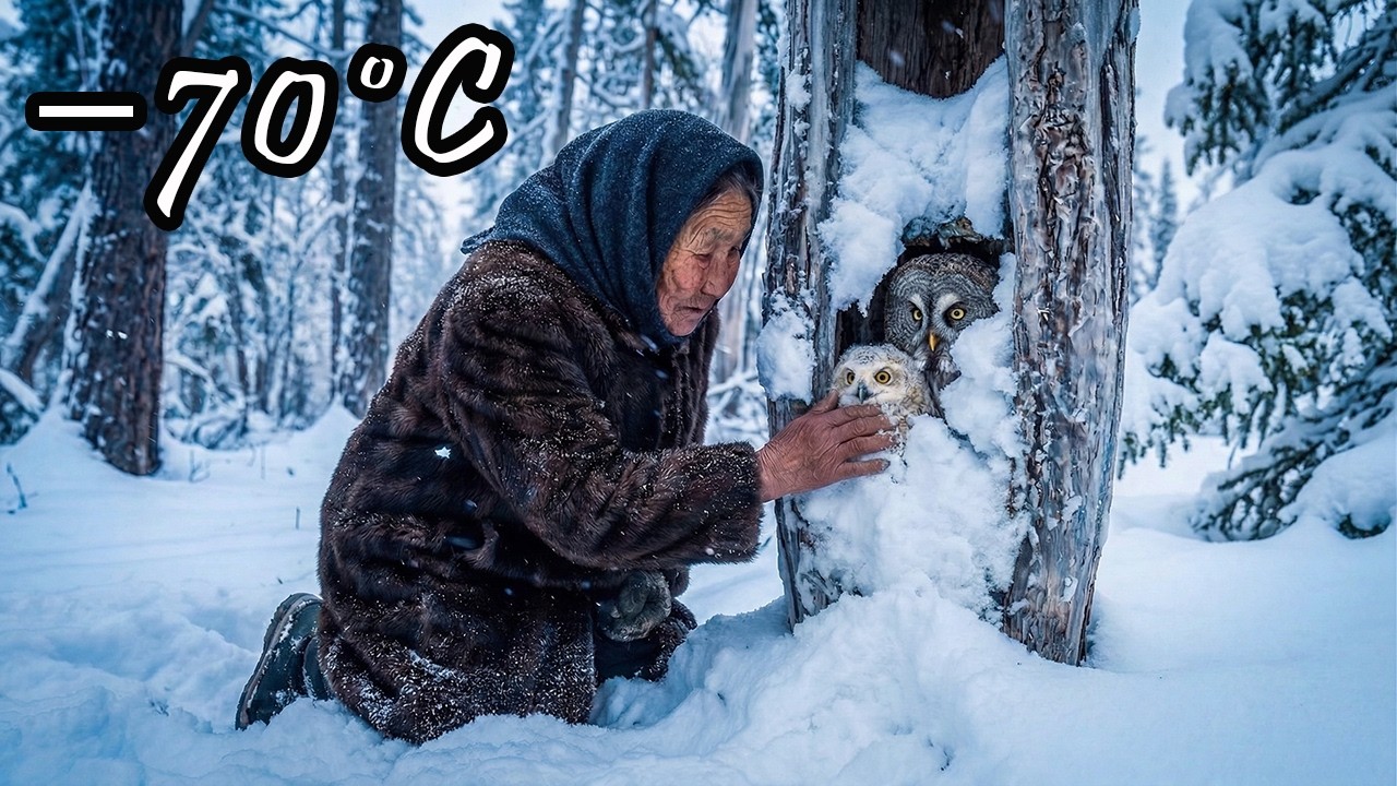An Elderly Woman Rescued a Frozen Owl and Her Chick in Yakutia — What Happened After Melted Heart