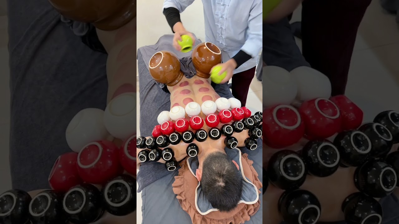[ASMR] Fullbody Cupping Therapy #asmr #cuppingtherapy #massage #shorts