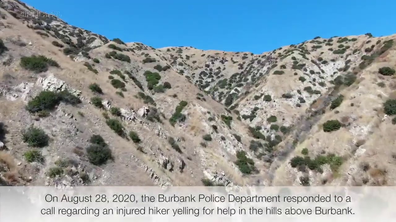 Mountain Rescue of Injured Hiker 08.28.20 | Burbank, California Police Department