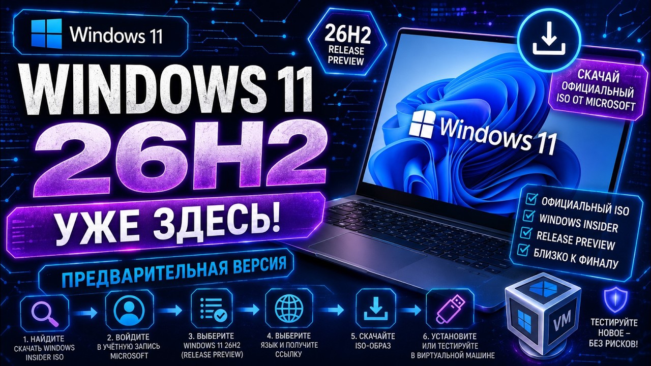 Windows 11 26H2 уже здесь (предварительная версия)