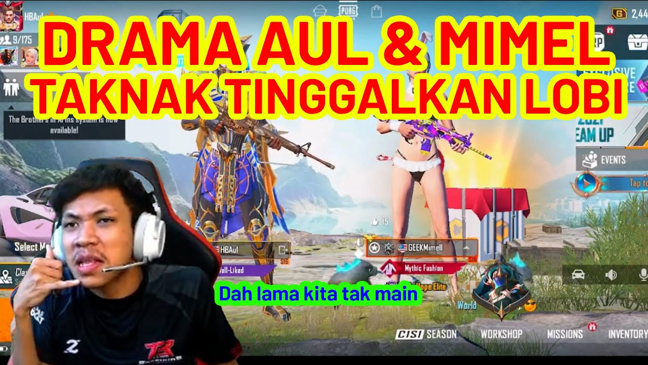 AUL & MIMEL JUMPA KAT LOBI PUBG MOBILE