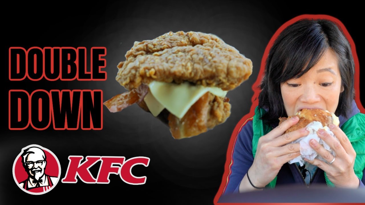 My First KFC Double Down - the bun-less fried chicken sandwich